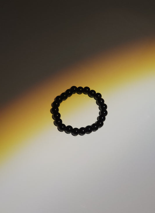 Black Bead Bracelet